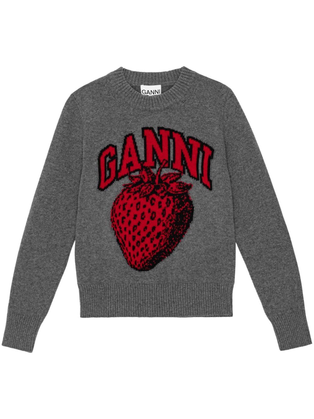intarsia-knit logo jumper K2090 523 GANNI 