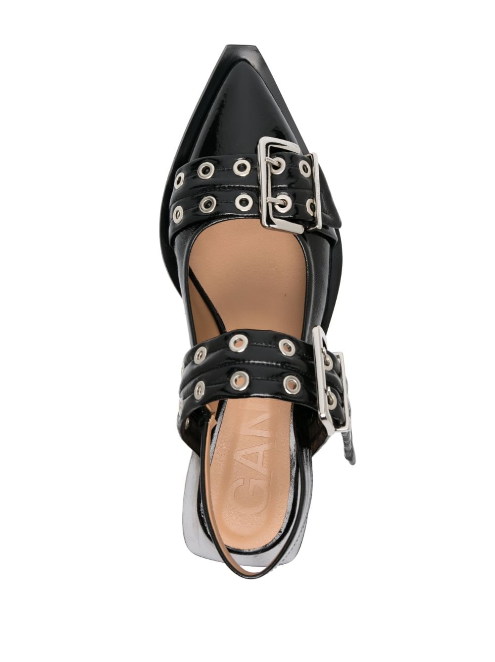 eyelet-detail slingback pumps S2312 099 GANNI 