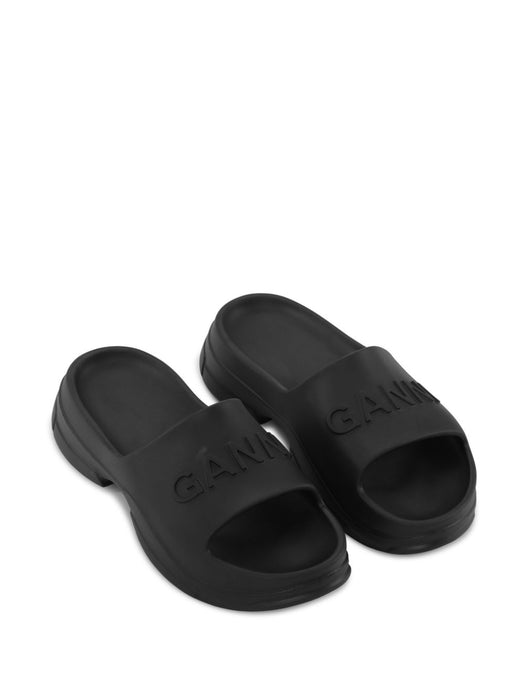 logo-embossed chunky slides S2408 099 GANNI 