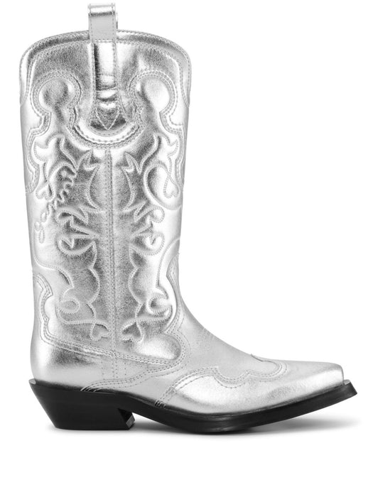 40mm metallic leather Western boots S2427 S018 GANNI 