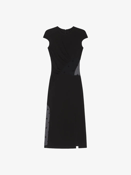 Dress in crepe and 4G tulle BW21WS30XH 001 GIVENCHY 