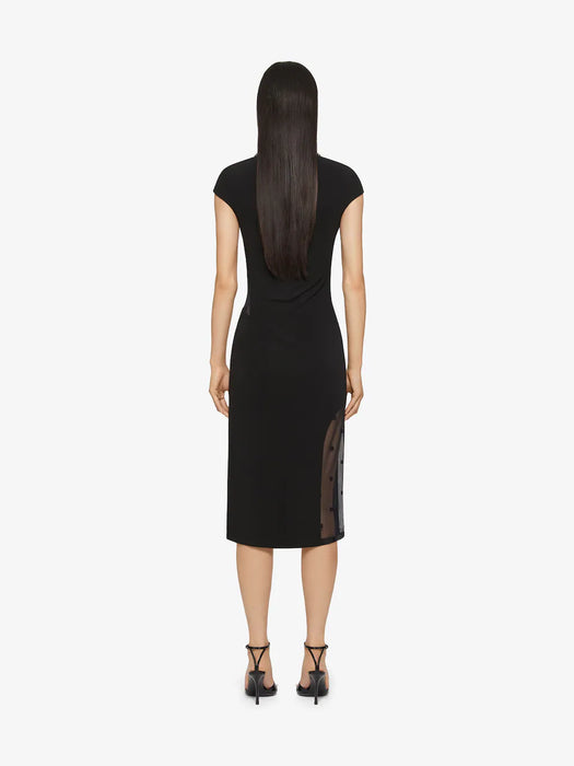 Dress in crepe and 4G tulle BW21WS30XH 001 GIVENCHY 