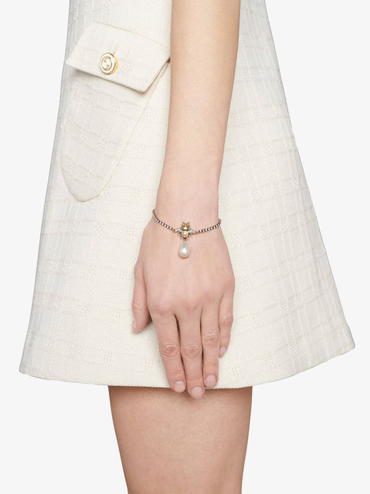 pearl-detail bee bracelet 629919 J1D518516 GUCCI 