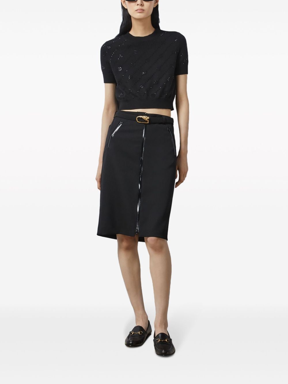 high-waisted wool skirt 761364 Z8BPC1000 GUCCI 
