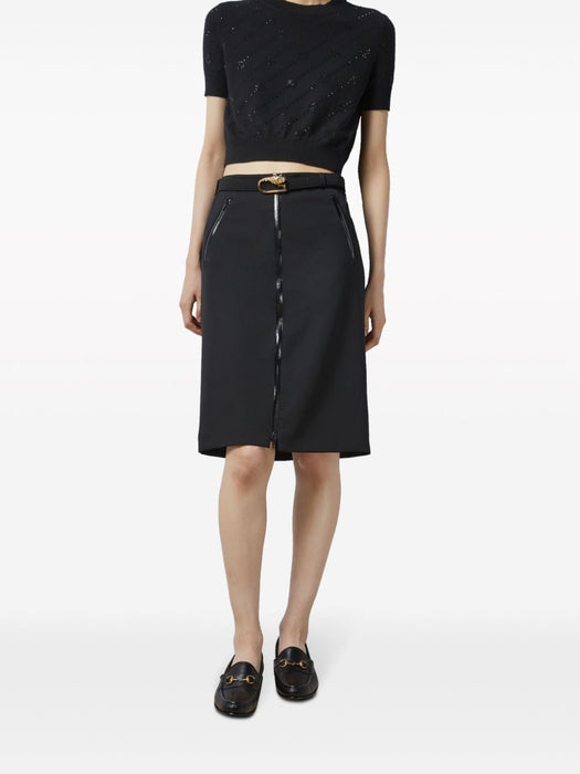 high-waisted wool skirt 761364 Z8BPC1000 GUCCI 