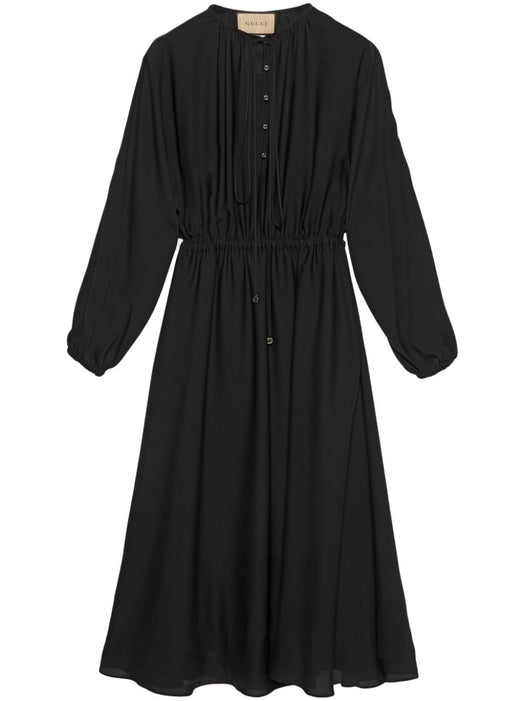 georgette silk midi dress 761501 ZHS181000 GUCCI 