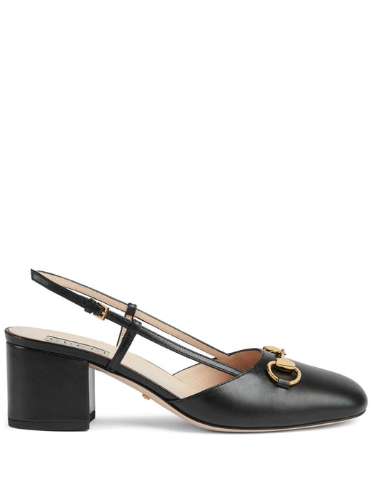 Horsebit leather slingback pumps 771601 C9D001000 GUCCI 