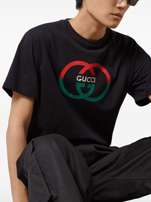 logo-print cotton T-shirt 771758 XJF681152 GUCCI 