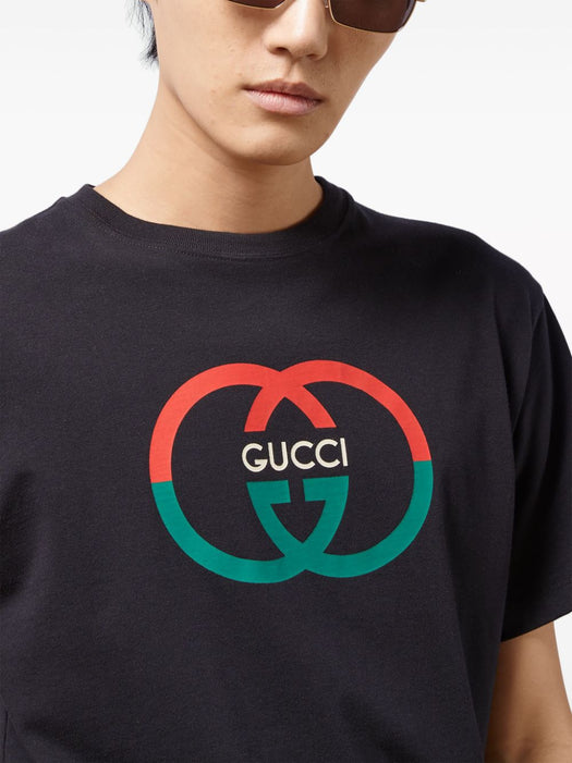 logo-print cotton T-shirt 771758 XJF681152 GUCCI 