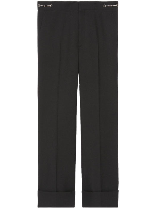 Horsebit-detail wool trousers 776315 ZHW511000 GUCCI 