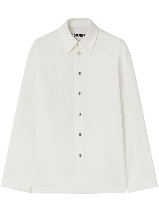 logo-embossed cotton shirt J21DL0137 J46463102 JIL SANDER 