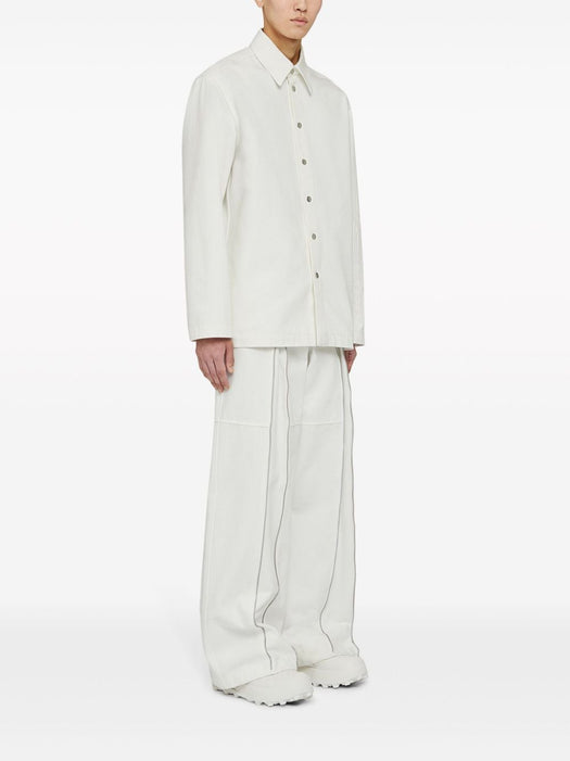 logo-embossed cotton shirt J21DL0137 J46463102 JIL SANDER 
