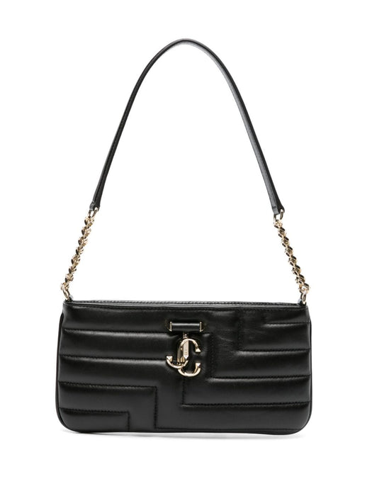 Avenue leather shoulder bag AVENUE SLIM NBABLACK LIGHT GOLD JIMMY CHOO 