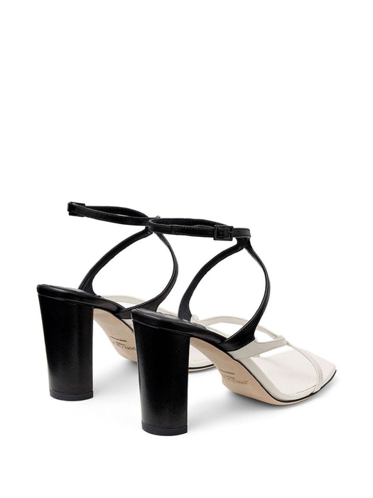 Azie 85mm two-tone sandals AZIE 85 PHNLATTE BLACK JIMMY CHOO 