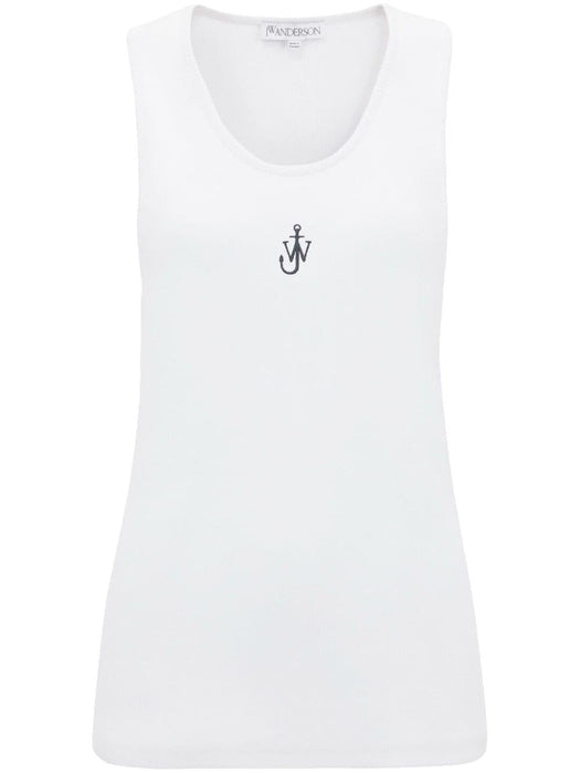 logo-embroidered cotton tank top JO0205 PG1512001 JW ANDERSON 