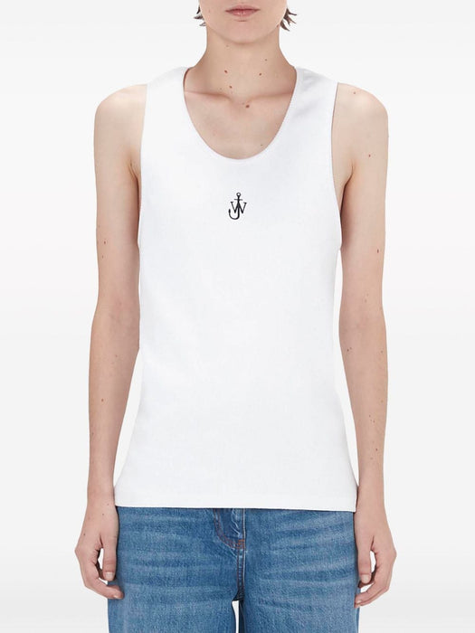 logo-embroidered cotton tank top JO0205 PG1512001 JW ANDERSON 