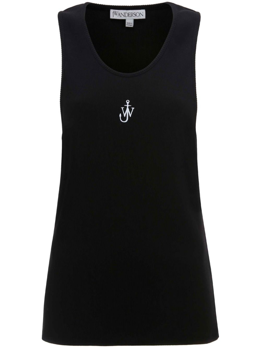 logo-embroidered ribbed-knit top JO0205 PG1512999 JW ANDERSON 