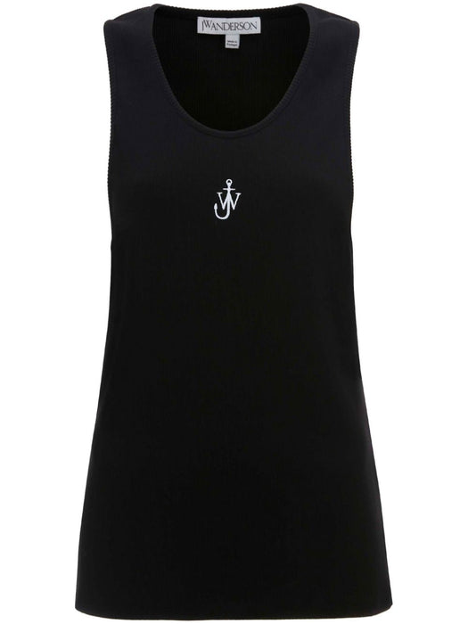 logo-embroidered ribbed-knit top JO0205 PG1512999 JW ANDERSON 