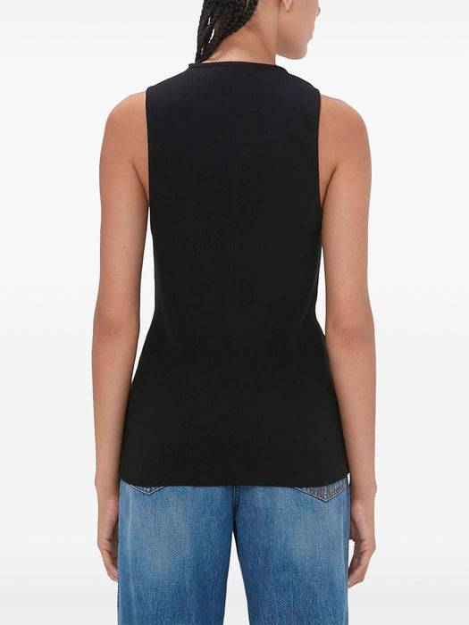 logo-embroidered ribbed-knit top JO0205 PG1512999 JW ANDERSON 