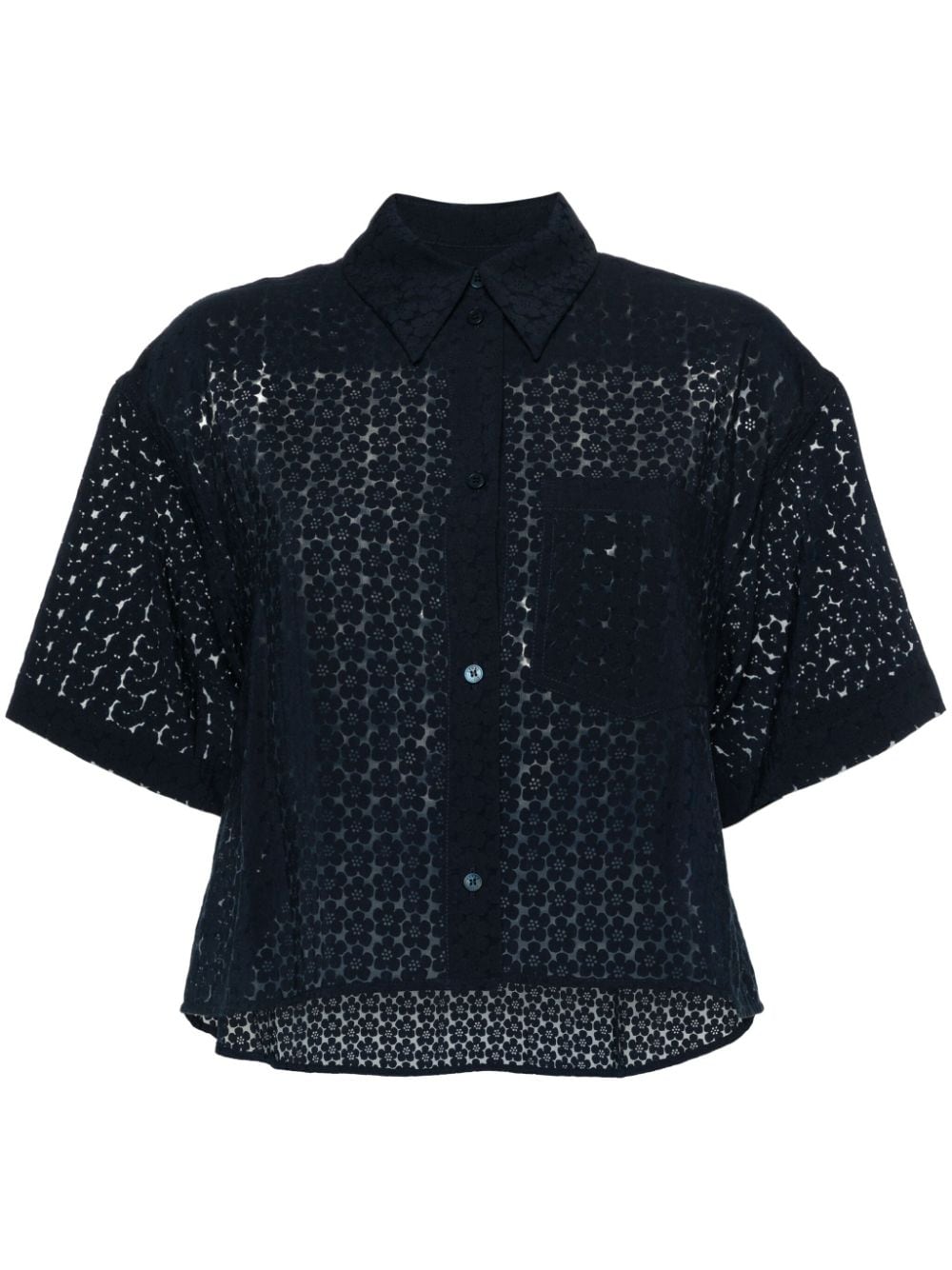 Boke Devore cropped shirt FE52CH2469I2 77 KENZO 