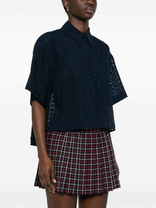 Boke Devore cropped shirt FE52CH2469I2 77 KENZO 