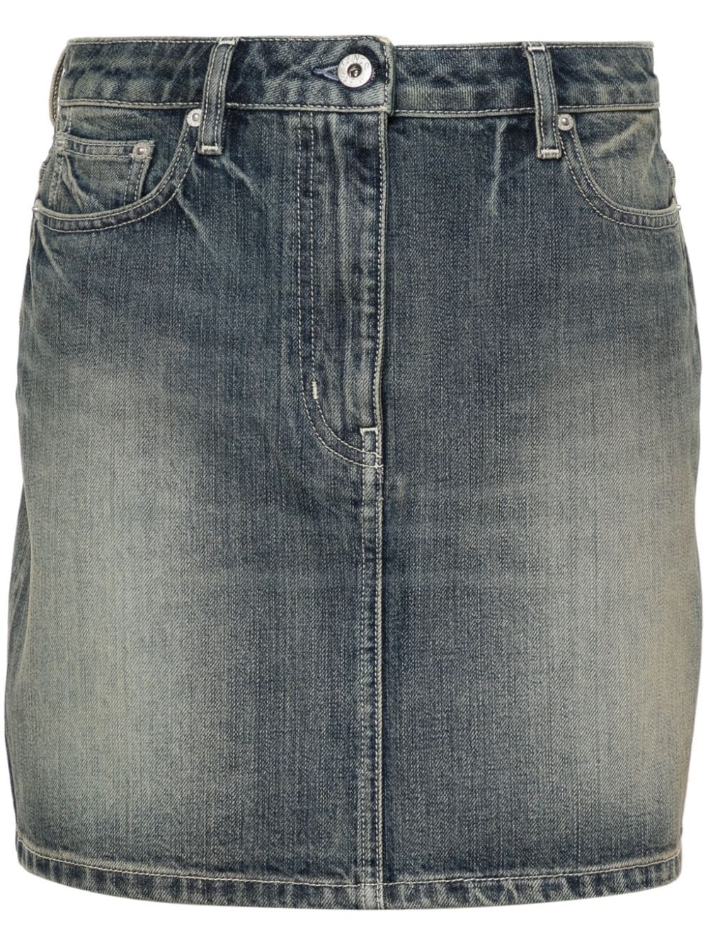 logo-embroidered cotton miniskirt FE52DJ2806I7 DY KENZO 