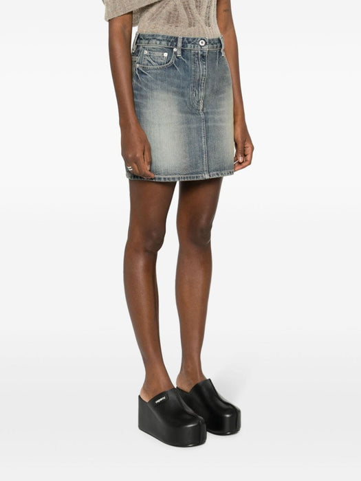 logo-embroidered cotton miniskirt FE52DJ2806I7 DY KENZO 
