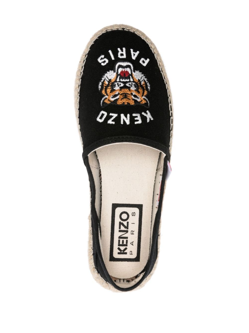 Tiger logo-embroidered espadrilles FE52ES020F81 99 KENZO 