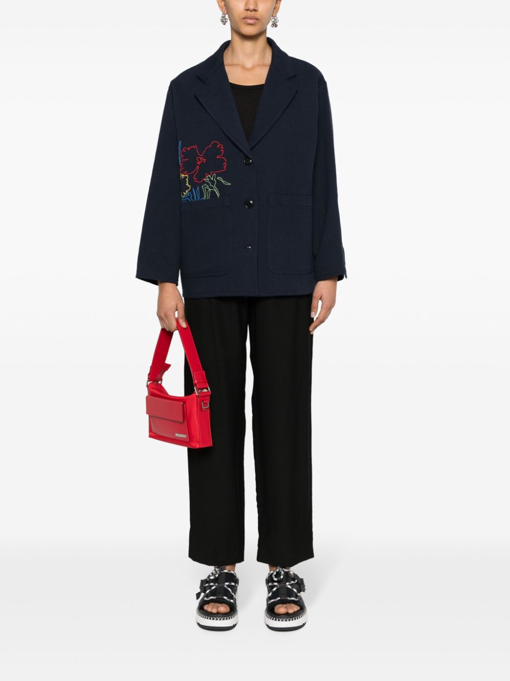 logo-patch trousers FE52PA0779FD 99 KENZO 