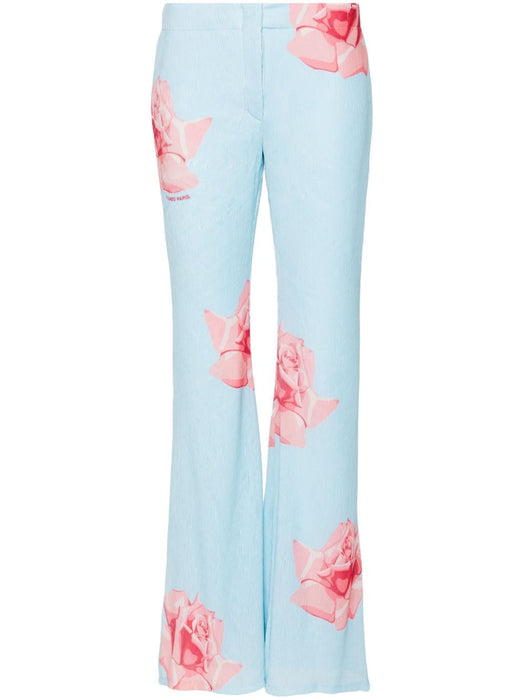 rose-print flared trousers FE52PA0859E1 63 KENZO 
