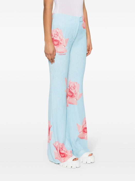 rose-print flared trousers FE52PA0859E1 63 KENZO 