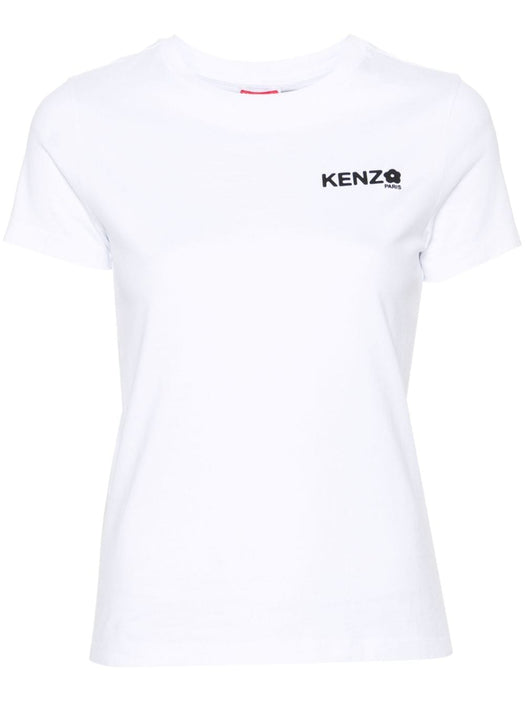 logo-print cotton T-shirt FE52TS1114SO 01 KENZO 
