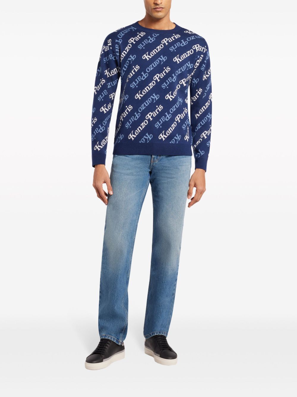 all-over monogram jumper FE55PU4573CB 77 KENZO 