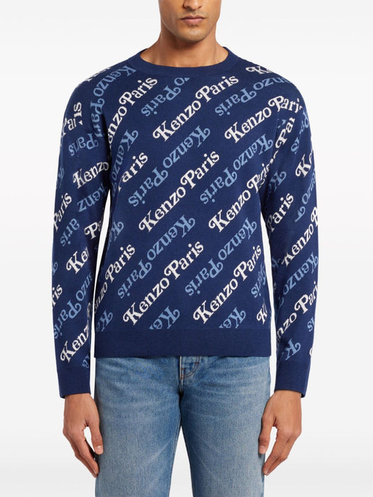 all-over monogram jumper FE55PU4573CB 77 KENZO 