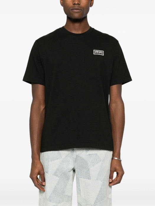 logo-embroidered cotton T-shirt FE55TS1844SG 99J KENZO 