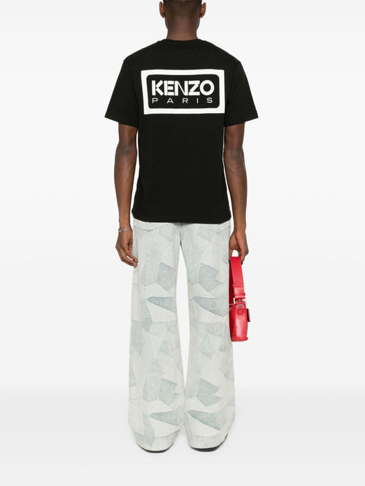 logo-embroidered cotton T-shirt FE55TS1844SG 99J KENZO 