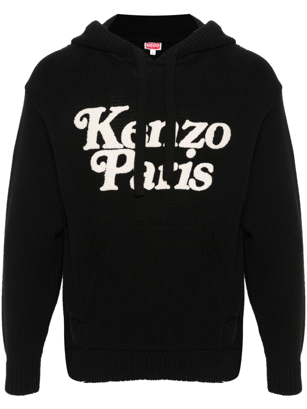 chunky-knit cotton hoodie FE58PU0113BE 99J KENZO 