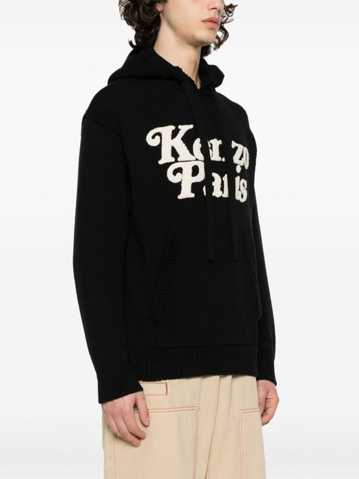 chunky-knit cotton hoodie FE58PU0113BE 99J KENZO 