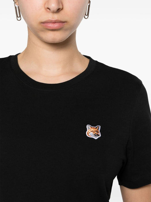 Fox-appliqué T-shirt LW00105KJ0008 P199 MAISON KITSUNE 
