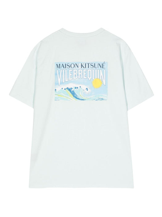 x Vilebrequin wave-print T-shirt SPVIMU00101 P407 MAISON KITSUNE 