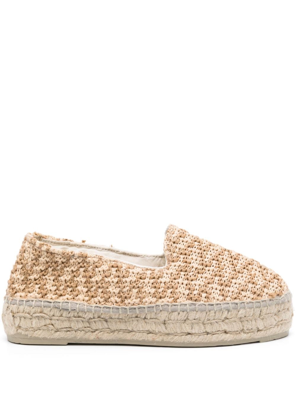 zigzag-woven raffia espadrilles G1.3D0 CREAM NATURAL MANEBI 
