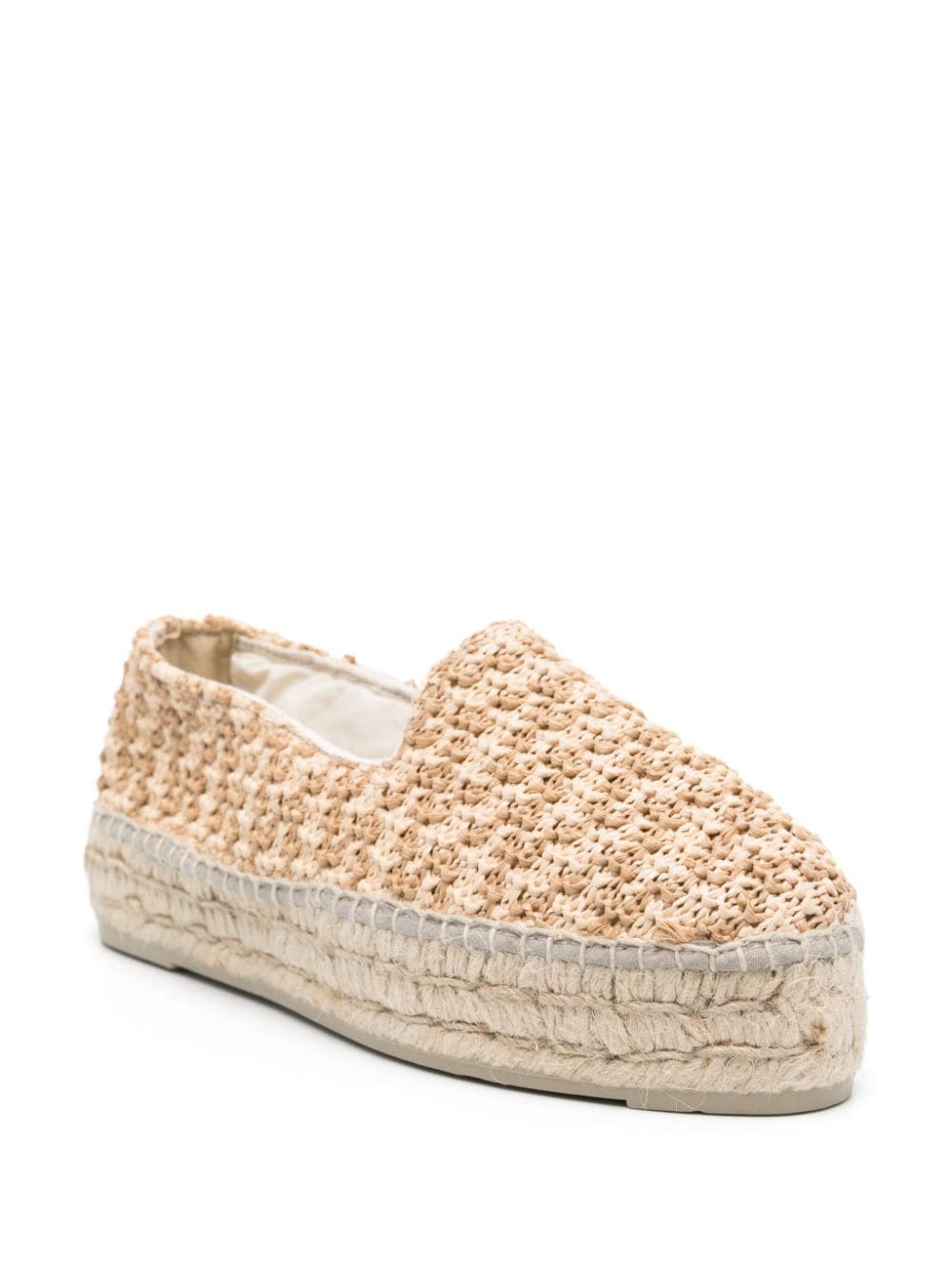 zigzag-woven raffia espadrilles G1.3D0 CREAM NATURAL MANEBI 