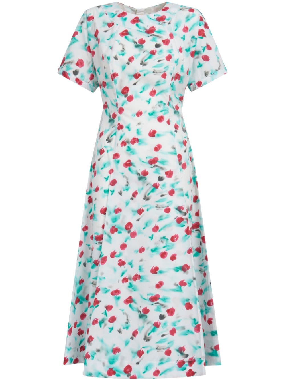 painterly-print cotton midi dress ABMA1162A0 UTC325REW01 MARNI 