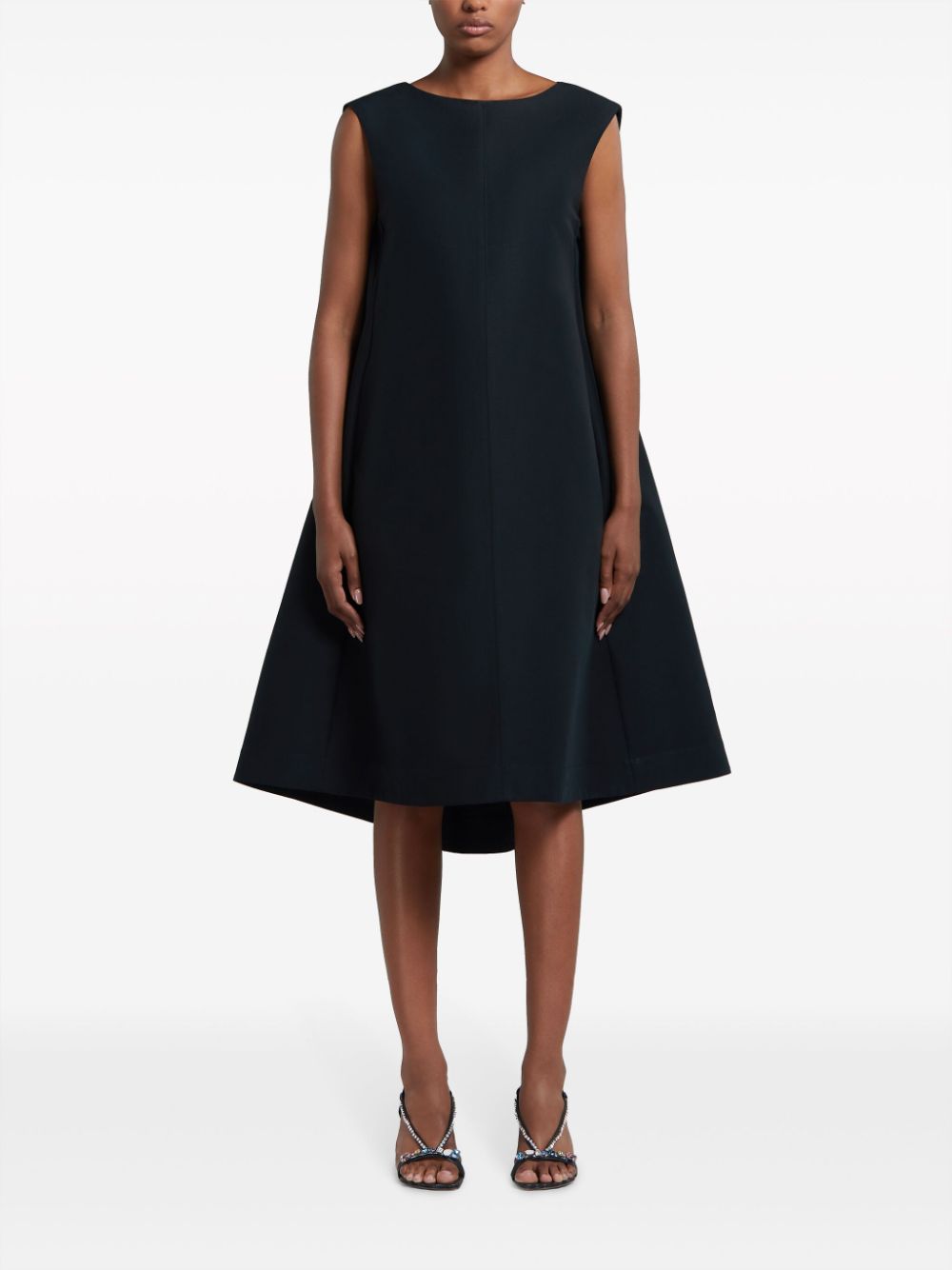 flared cotton midi dress ABMA1163A0 TCX2800N99 MARNI 