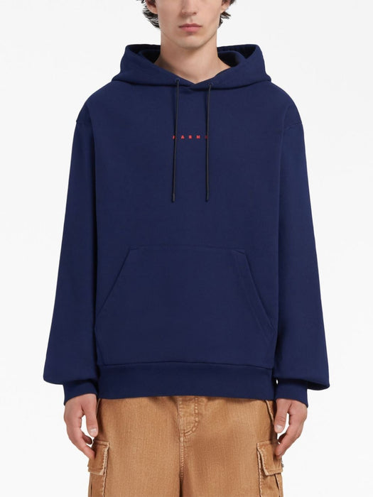 logo-print cotton hoodie FUMU0073P8 USCU87LOB95 MARNI 