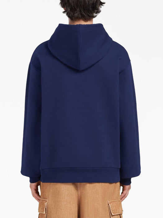logo-print cotton hoodie FUMU0073P8 USCU87LOB95 MARNI 