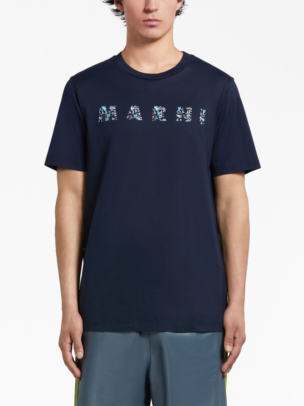 logo-print cotton T-shirt HUMU0198PQ USCW21FLB99 MARNI 