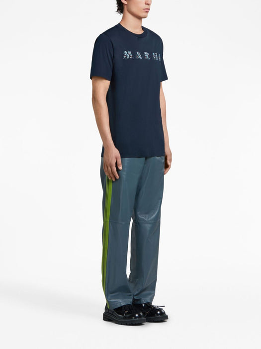 logo-print cotton T-shirt HUMU0198PQ USCW21FLB99 MARNI 