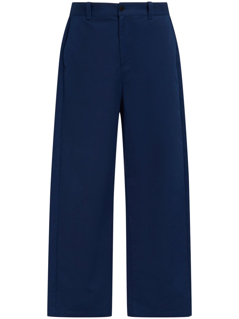 logo-waistband straight-leg cotton trousers PUMU0242A0 UTC31100B80 MARNI 