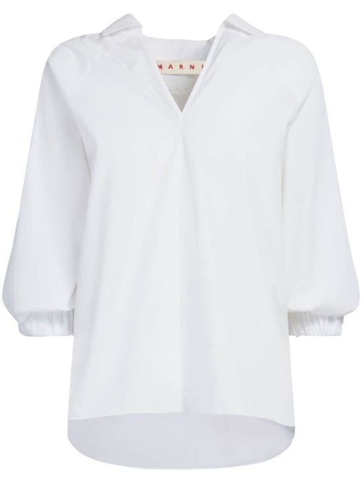 V-neck cotton blouse TTMA0226X0 UTC22300W01 MARNI 